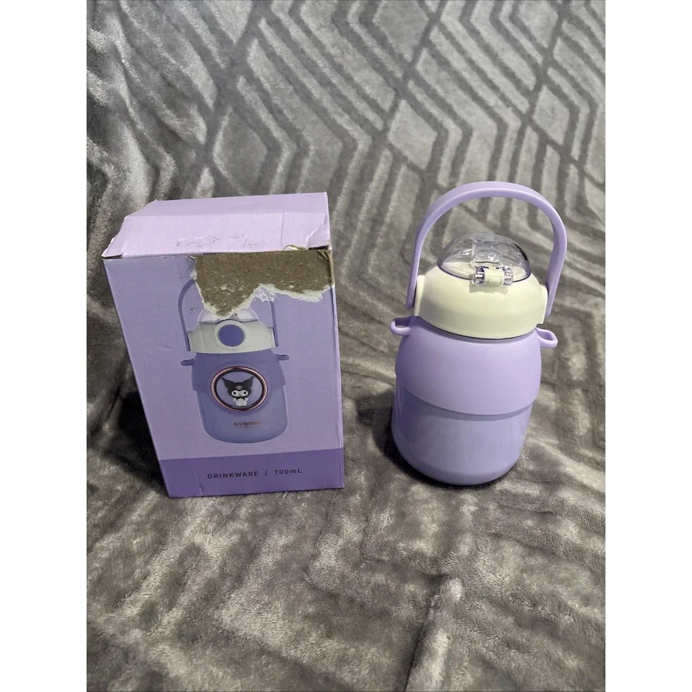Sanrio Kuromi Thermos Bottle 700ml Stainless Steel Kids Water‎ Bottle Purple